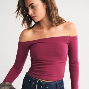 Abercrombie & Fitch Bra Free Off the Shoulder Top